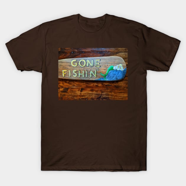 Gone Fishin' Mermaid T-Shirt by Matt Starr Fine Art